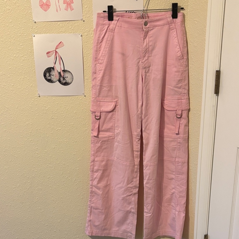 American Eagle Outfitters Pink Wide Leg Pants